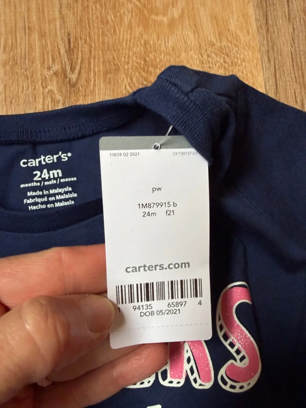NWT Carter's Navy 'Sisters Are The Coolest' Graphic Tee - 24M